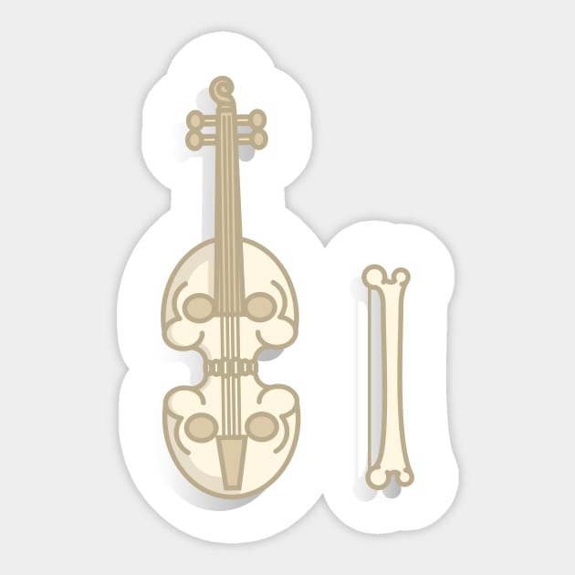 Skull violin Sticker by juliusllopis